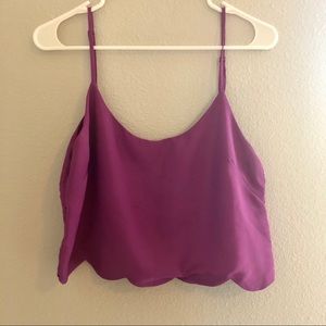 Purple tank crop top